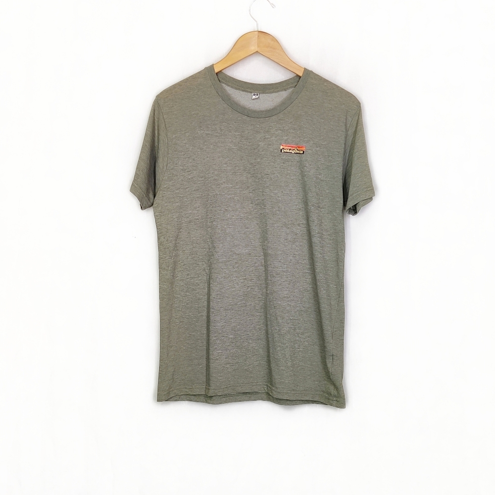 Patagonia tee, olive green, men's size medium, t-shirt.